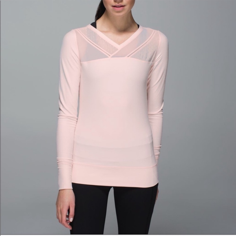 Lululemon Pink Just Breathe Long Sleeve Top
